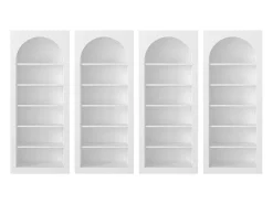 Biblioteca*Vente-unique Conjunto de 4 bibliotecas com 6 nichos - CYMORA Branco