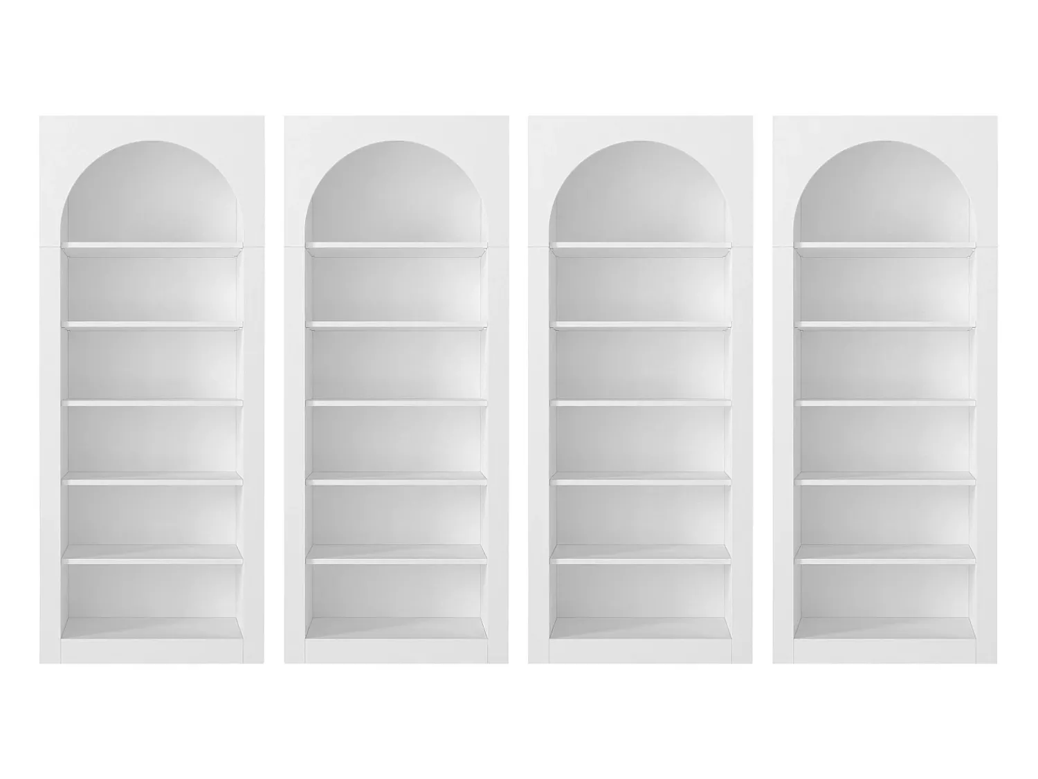 Biblioteca*Vente-unique Conjunto de 4 bibliotecas com 6 nichos - CYMORA Branco