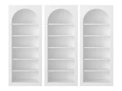 Biblioteca|Vente-unique Conjunto de 3 bibliotecas com 6 nichos - CYMORA Branco