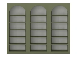 Online Vente-unique Conjunto de 3 bibliotecas com 6 nichos - - CYMORA Caqui