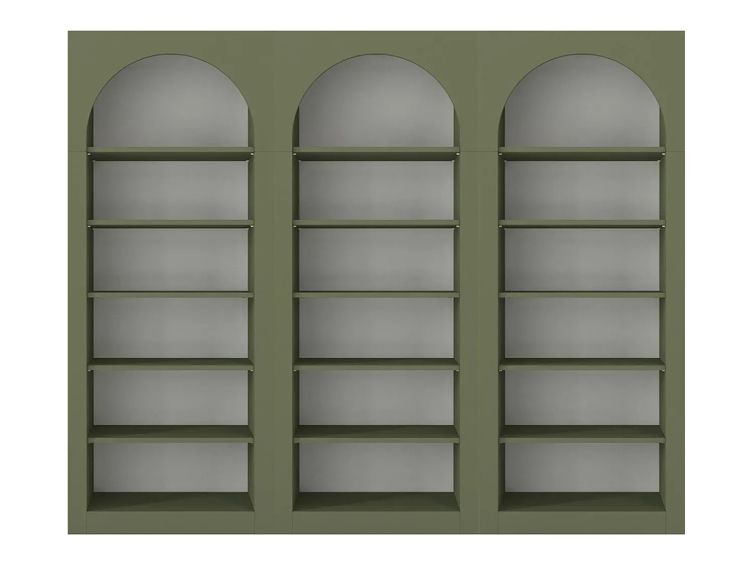 Online Vente-unique Conjunto de 3 bibliotecas com 6 nichos - - CYMORA Caqui