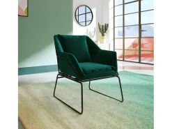Poltrona|Dorel Home Conjunto de 2 cadeiras de jantar em pele ecológica preta Verde