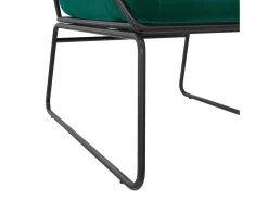 Poltrona|Dorel Home Conjunto de 2 cadeiras de jantar em pele ecológica preta Verde