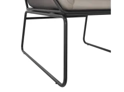 Poltrona*Dorel Home Conjunto de 2 cadeiras de sala de jantar em pele sintética camel Cinzento