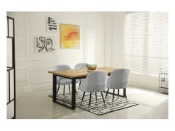 Banco*Habitat et jardin Conjunto de 2 cadeiras em tecido "Harmony" - 54 x 57 x 90 cm - Bege Cinzento claro
