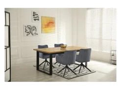 Habitat et jardin Conjunto de 2 cadeiras em tecido "Pharell" - 60 x 61 x 91 cm - Cinza^ Banco