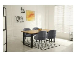Habitat et jardin Conjunto de 2 cadeiras em tecido "Harmony" - 54 x 57 x 90 cm - Cinza^ Banco