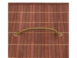 Acessórios De Arrumação*vidaxl Conjunto de 4 Caixas de Arrumação em Bambu para Organizar Sua Casa Castanho