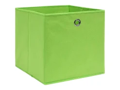 Best vidaxl Conjunto de 4 Caixas de Arrumação Dobráveis em Tecido 32x32x32 cm Verde