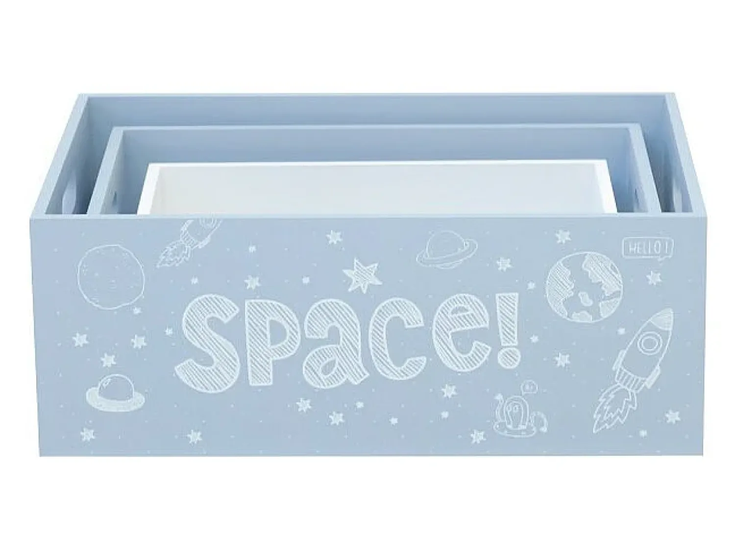 Conjunto de 3 caixas de madeira Space^ Acessórios De Arrumação