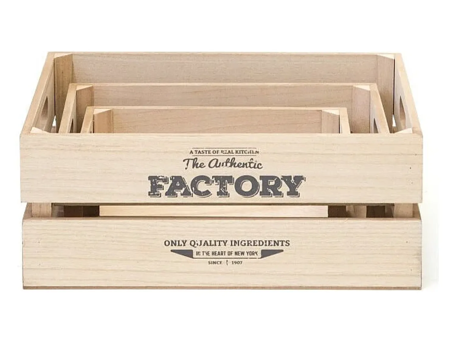Best Conjunto de 3 caixas Factory Castanho