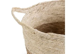 Sale VS Venta-stock Conjunto de 3 cestas Brais de fibra natural com alças, /natural. Branco