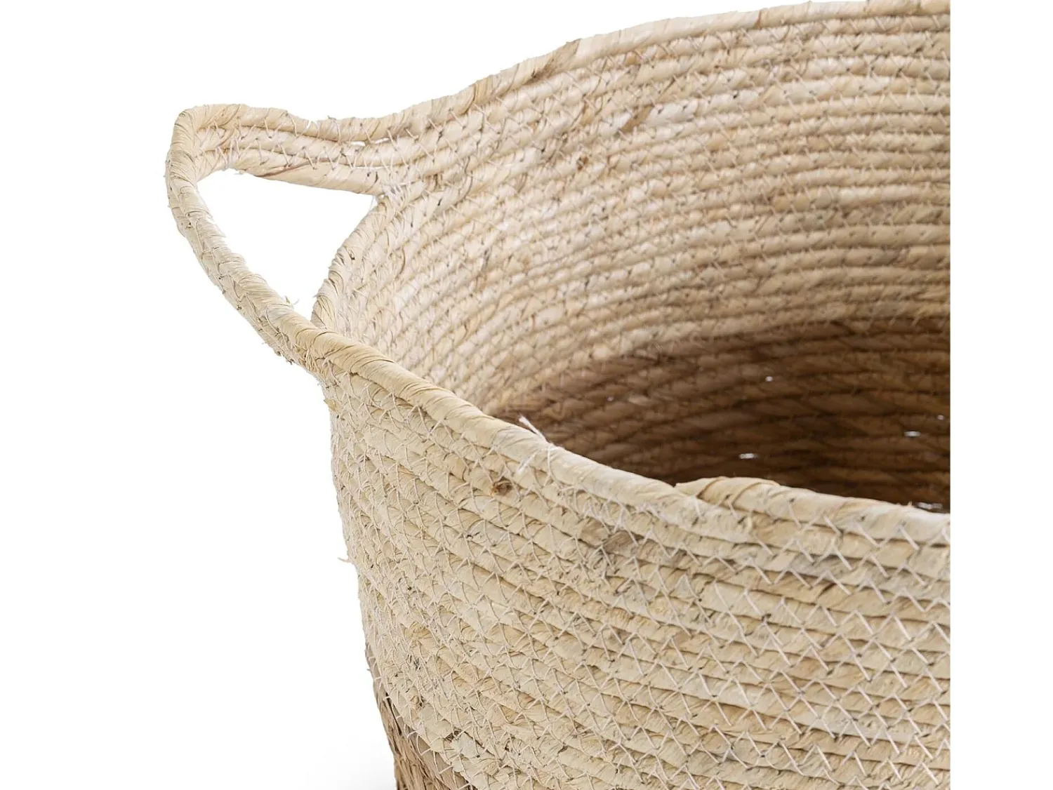 Sale VS Venta-stock Conjunto de 3 cestas Brais de fibra natural com alças, /natural. Branco