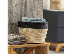 Acessórios De Arrumação|Cesto*VS Venta-stock Conjunto de 3 cestas Nati de fibra natural e papel, /bege. Preto