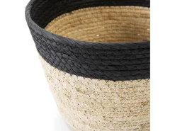 Acessórios De Arrumação|Cesto*VS Venta-stock Conjunto de 3 cestas Nati de fibra natural e papel, /bege. Preto