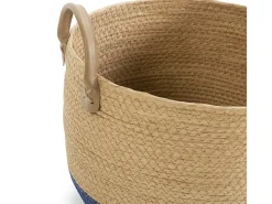 Acessórios De Arrumação|Cesto|VS Venta-stock Conjunto de 3 cestas Tecla de fibra natural com alças, /natural. Azul