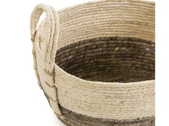 Acessórios De Arrumação|Cesto*VS Venta-stock Conjunto de 3 cestas Xiana de fibra natural com alças, /marrom. Branco