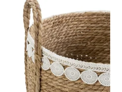 VS Venta-stock Conjunto de 3 cestas Yasmina de fibra natural com alças, /natural.^ Acessórios De Arrumação|Cesto