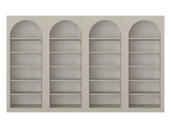 Biblioteca|Vente-unique Conjunto de 4 estantes com 6 nichos - - CYMORA Bege