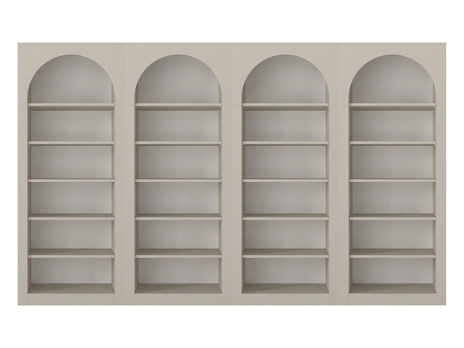 Biblioteca|Vente-unique Conjunto de 4 estantes com 6 nichos - - CYMORA Bege