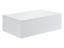 Prateleira*Mobikasa Conjunto de 2 mesas de cabeceira/prateleiras de parede para quarto com 2 gavetas 46 cm laqueadas a 03_0000010 Branco