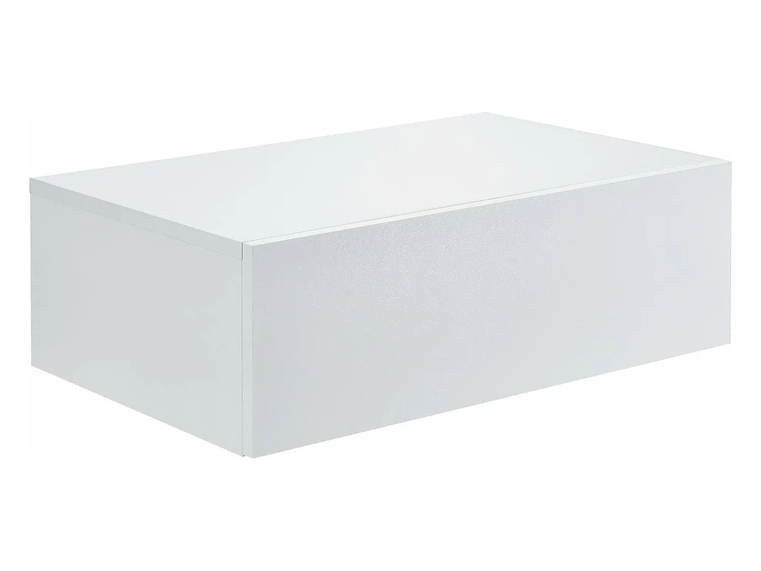 Prateleira*Mobikasa Conjunto de 2 mesas de cabeceira/prateleiras de parede para quarto com 2 gavetas 46 cm laqueadas a 03_0000010 Branco