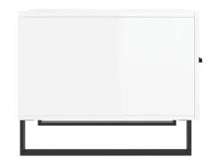 Mesa De Centro| Conjunto de 2 Mesas de Centro | Mesa de apoio | Mesa de café 50x50x40 cm brilhante Branco