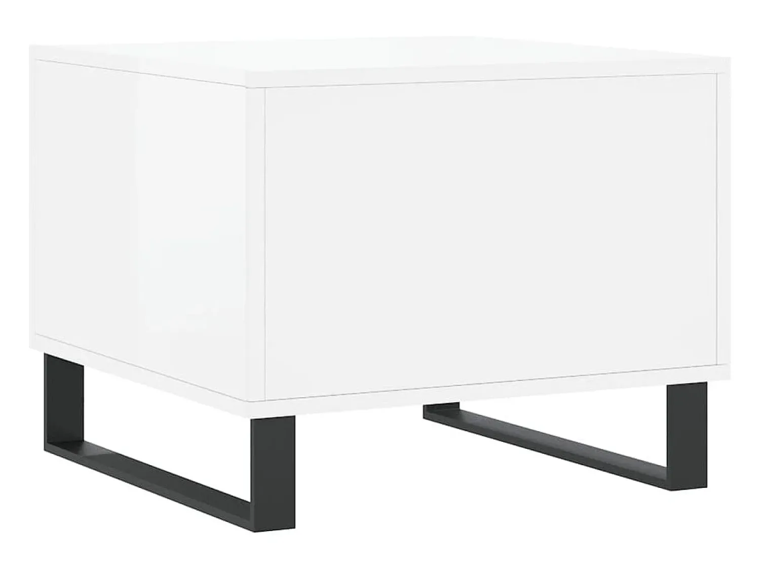 Mesa De Centro| Conjunto de 2 Mesas de Centro | Mesa de apoio | Mesa de café 50x50x40 cm brilhante Branco