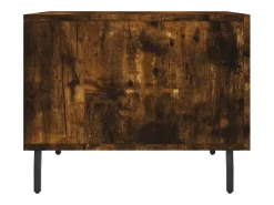 Mesa De Centro| Conjunto de 2 Mesas de Centro | Mesa de apoio | Mesa de café 50x50x40 cm madeira processada cor fumado Castanho