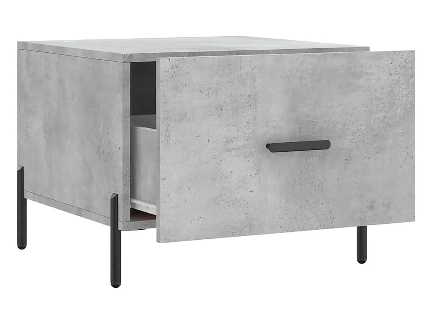 Mesa De Centro* Conjunto de 2 Mesas de Centro | Mesa de apoio | Mesa de café 50x50x40 cm madeira processada cinza cimento Cinzento