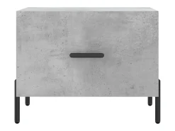 Mesa De Centro* Conjunto de 2 Mesas de Centro | Mesa de apoio | Mesa de café 50x50x40 cm madeira processada cinza cimento Cinzento
