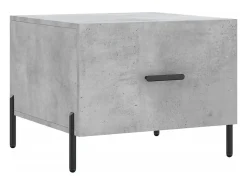 Mesa De Centro* Conjunto de 2 Mesas de Centro | Mesa de apoio | Mesa de café 50x50x40 cm madeira processada cinza cimento Cinzento