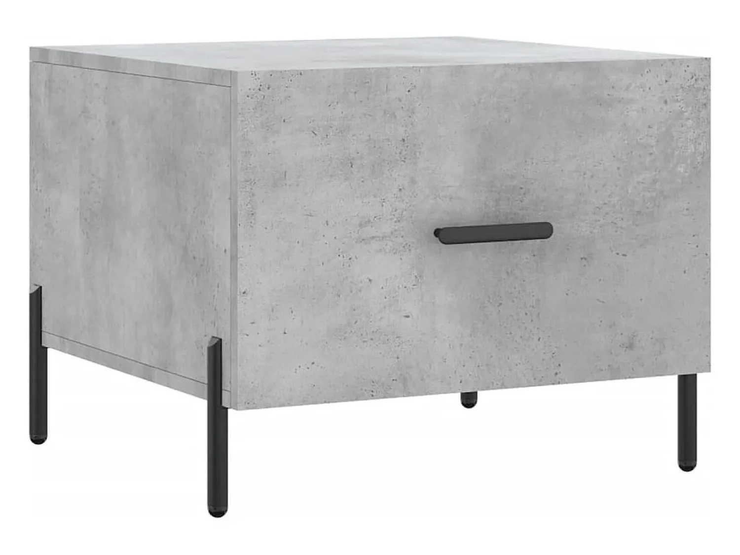 Mesa De Centro* Conjunto de 2 Mesas de Centro | Mesa de apoio | Mesa de café 50x50x40 cm madeira processada cinza cimento Cinzento
