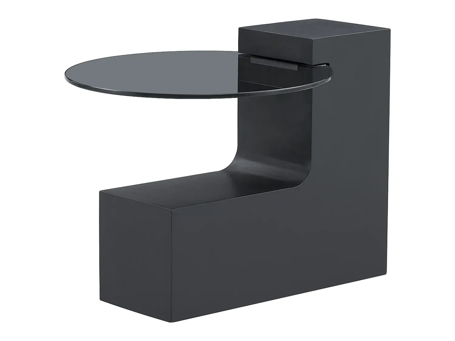 Mesa De Centro|Hauss Spole Conjunto de 2 mesas de centro - Mesas redondas com efeito mármore - Madeira MDF + vidro - e preto Branco