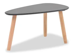 Mesa De Centro| Conjunto de 2 Mesas de Centro | Mesa de apoio pinho maciço Preto