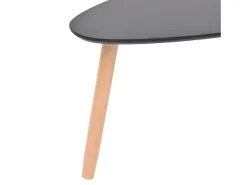 Mesa De Centro| Conjunto de 2 Mesas de Centro | Mesa de apoio pinho maciço Preto