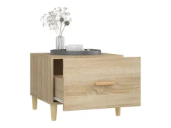 Mesa De Centro* Conjunto de 2 Mesas de Centro | Mesa de apoio 50x50x40cm deriv. madeira carvalho sonoma Castanho