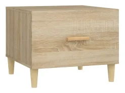 Mesa De Centro* Conjunto de 2 Mesas de Centro | Mesa de apoio 50x50x40cm deriv. madeira carvalho sonoma Castanho