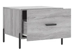 Mesa De Centro| Conjunto de 2 Mesas de Centro | Mesa de apoio | Mesa de café 50x50x40 cm madeira proc. sonoma cinza Cinzento