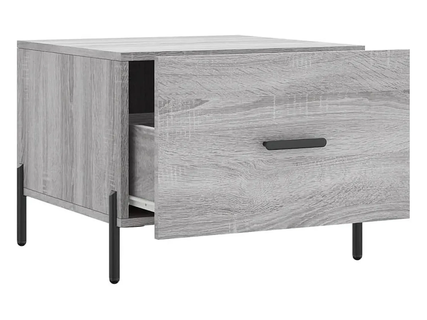 Mesa De Centro| Conjunto de 2 Mesas de Centro | Mesa de apoio | Mesa de café 50x50x40 cm madeira proc. sonoma cinza Cinzento
