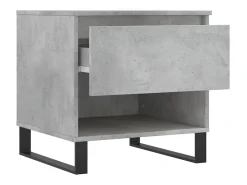 Mesa De Centro| Conjunto de 2 Mesas de Centro | Mesa de apoio | Mesa de café 50x46x50 cm deriv. madeira cinza-cimento Cinzento