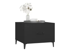 Mesa De Centro* Conjunto de 2 Mesas de Centro | Mesa de apoio com pernas de metal 50x50x40 cm Preto