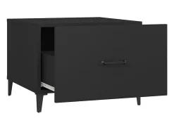 Mesa De Centro* Conjunto de 2 Mesas de Centro | Mesa de apoio com pernas de metal 50x50x40 cm Preto