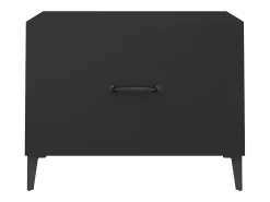Mesa De Centro* Conjunto de 2 Mesas de Centro | Mesa de apoio com pernas de metal 50x50x40 cm Preto