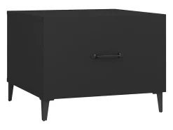 Mesa De Centro* Conjunto de 2 Mesas de Centro | Mesa de apoio com pernas de metal 50x50x40 cm Preto