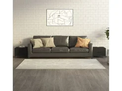 Mesa De Centro* Conjunto de 2 Mesas de Centro | Mesa de apoio com pernas de metal 50x50x40 cm Preto