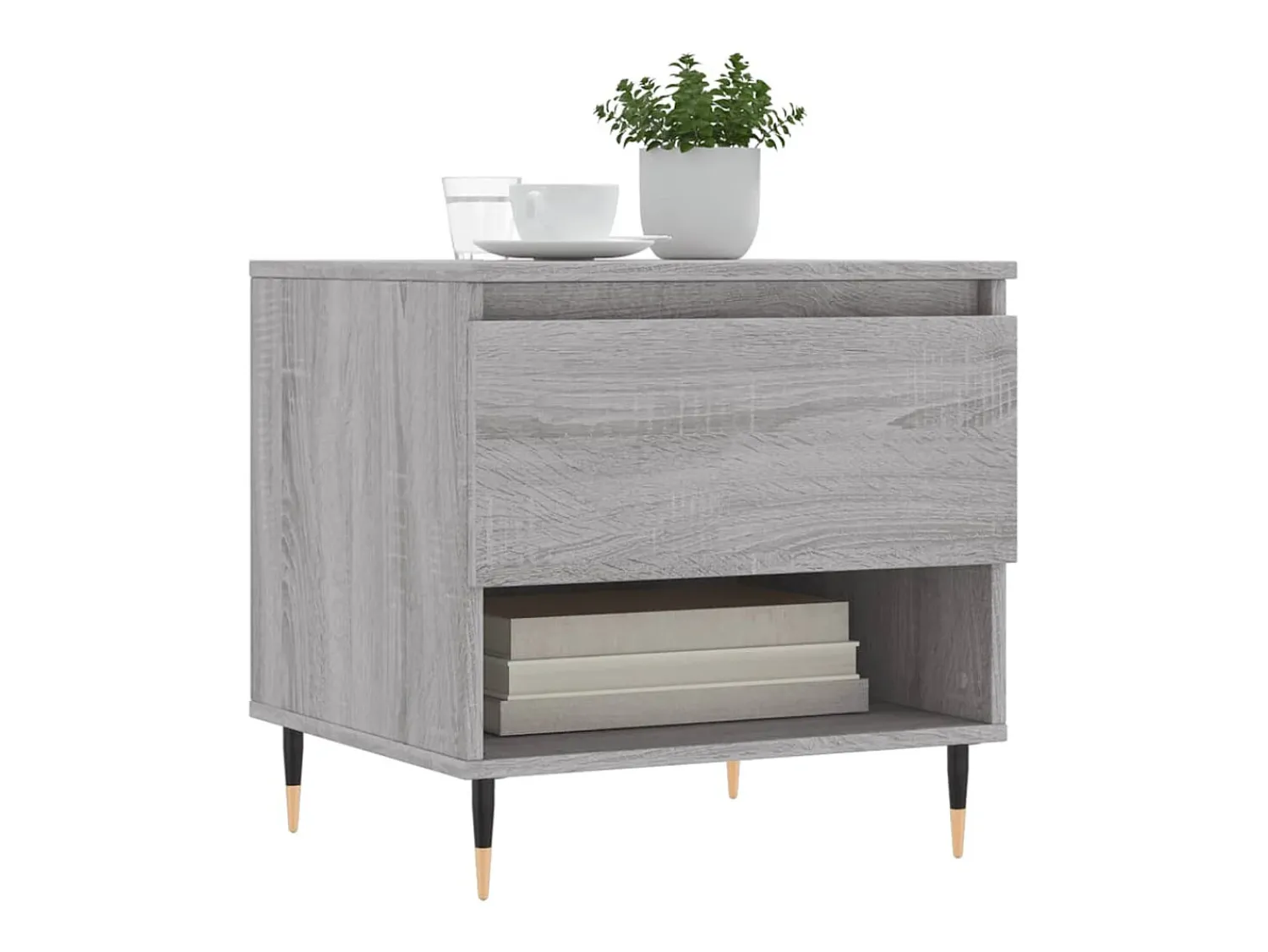 Conjunto de 2 Mesas de Centro | Mesa de apoio | Mesa de café 50x46x50cm deriv. madeira sonoma^ Mesa De Centro