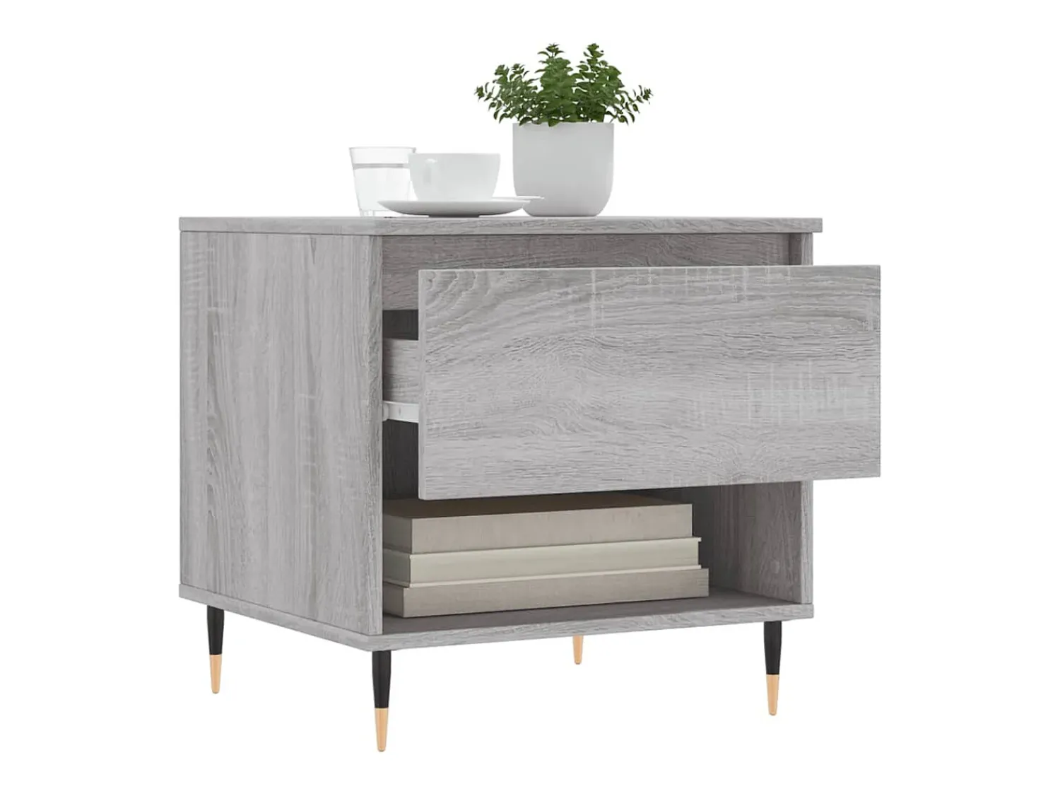 Conjunto de 2 Mesas de Centro | Mesa de apoio | Mesa de café 50x46x50cm deriv. madeira sonoma^ Mesa De Centro
