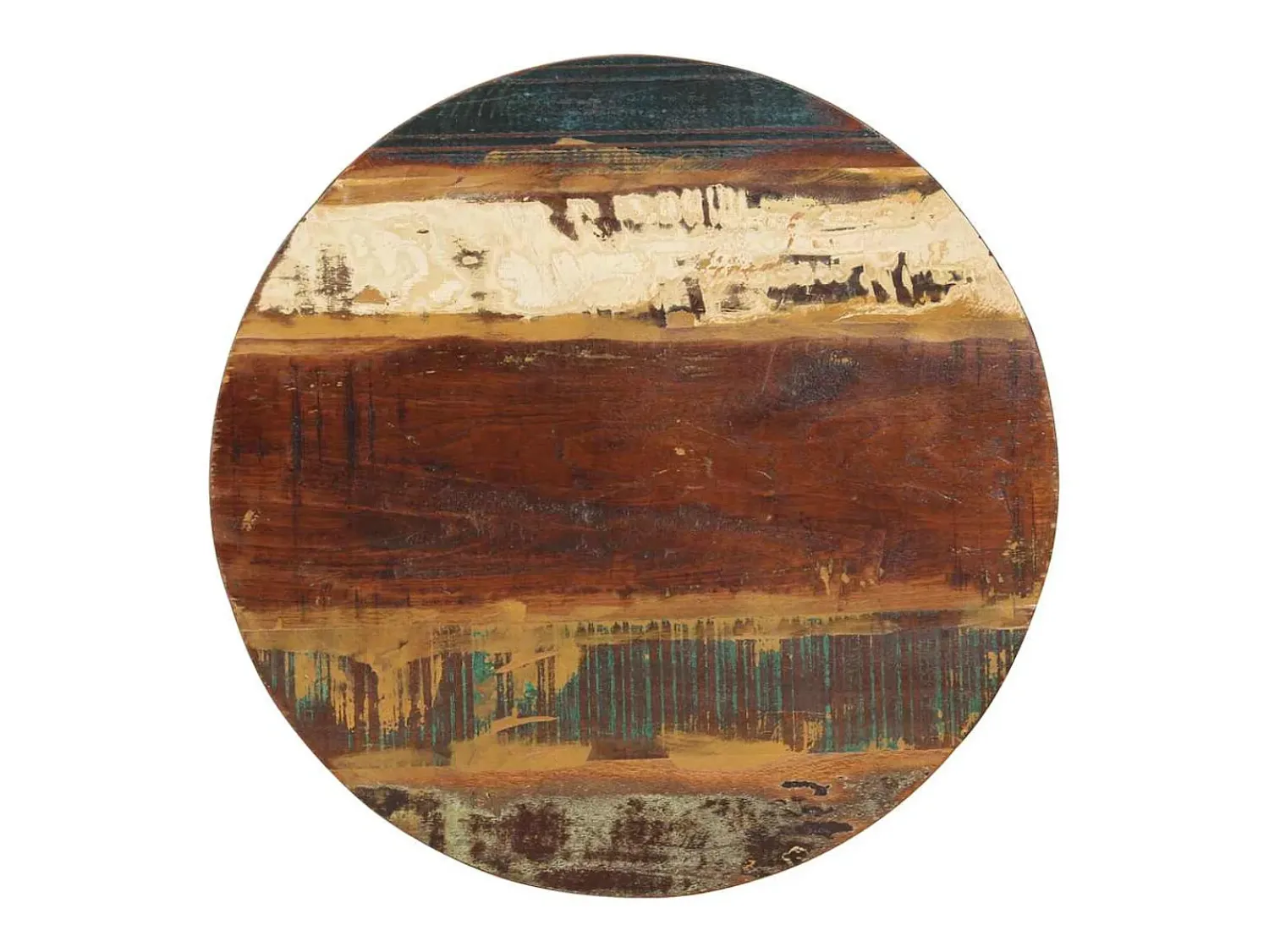Mesa De Centro* Conjunto de 2 Mesas de Centro Baixas | Mesa de apoio madeira recuperada maciça Castanho