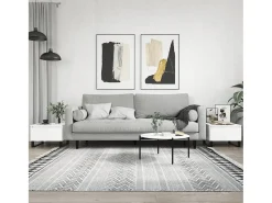 Mesa De Centro| Conjunto de 2 Mesas de Centro | Mesa de apoio | Mesa de café 50x46x35cm deriv. madeira brilhante Branco